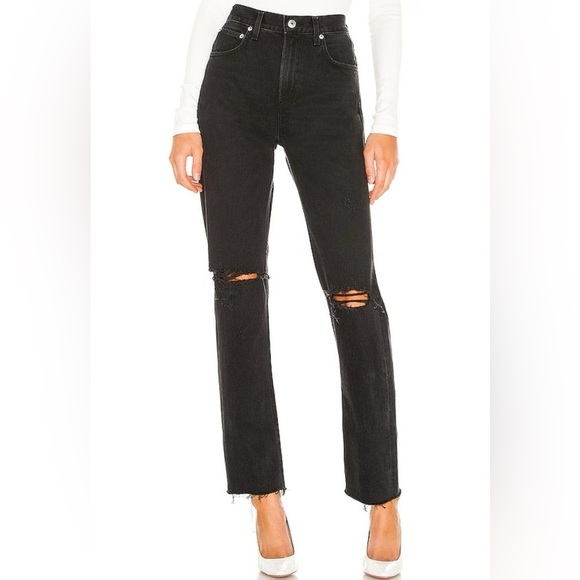 AGOLDE Cherie High Rise Straight Jeans In Distortion Size 26 - Picture 1 of 8